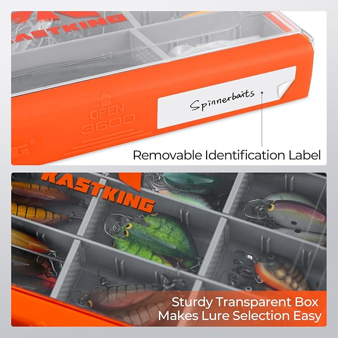 KastKing HyperSeal Waterproof Tackle Box, 3600 and 3700 Tackle Trays, Fishing - Image 5