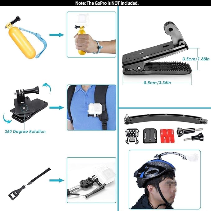 Navitech 50-in-1 Action Camera Accessories Combo Kit - Image 4