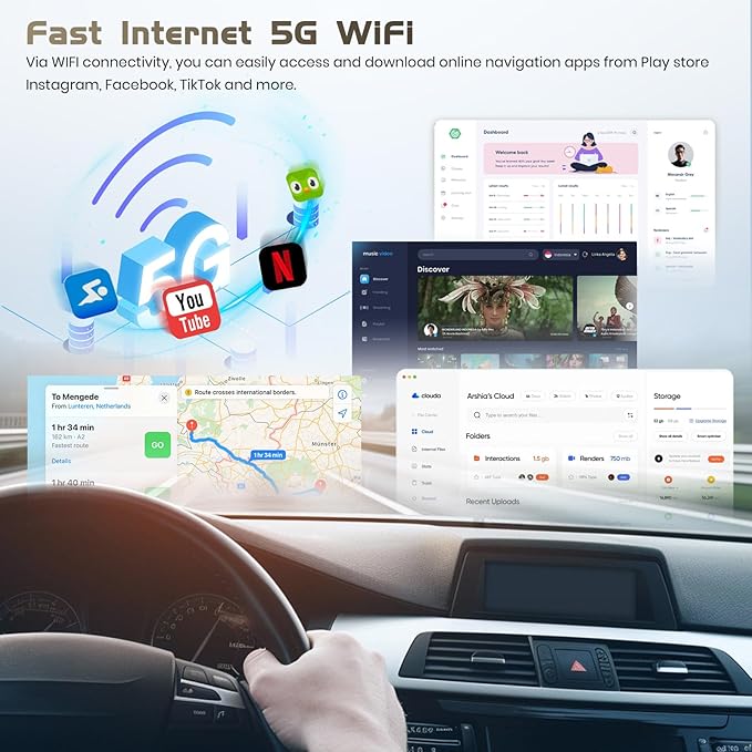 Car Radio for Jeep Compass Patriot 2010-2016, Android 15 Car Stereo Wireless - Image 4