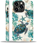for iPhone 13 Pro Case, HH2 Ocean Sea Turtle Nautical Map Hybrid 2 Layer Hard by Unknown