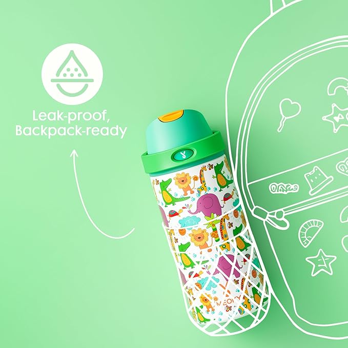 18 oz Kids Water Bottle for School: Meoky 18 oz Stainless Steel Insulated Water - Image 5