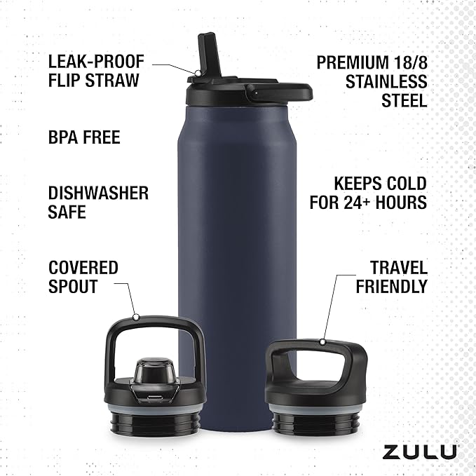 ZULU Base 40oz Stainless Steel Water Bottle - Image 4