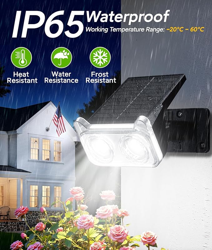 LETMY Solar Lights Outdoor Waterproof IP65, Solar Spot Lights Outdoor - Image 4