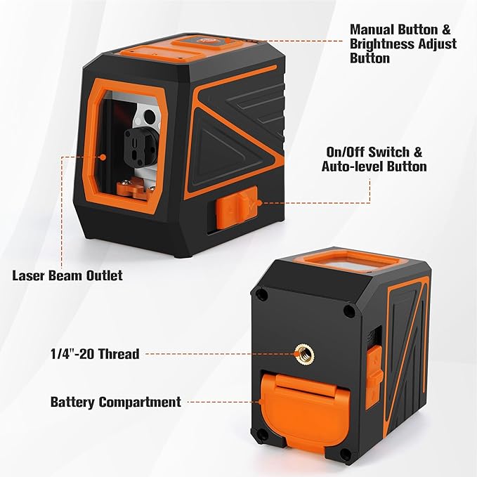 Laser Level with Tripod, 100 feet Green Cross Line Self Rotary Leveling Laser - Image 6