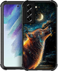 for Samsung Galaxy S22 Plus Case, Star Cave Hungry Wolf Pattern Graphic Design by FKBRCL4U