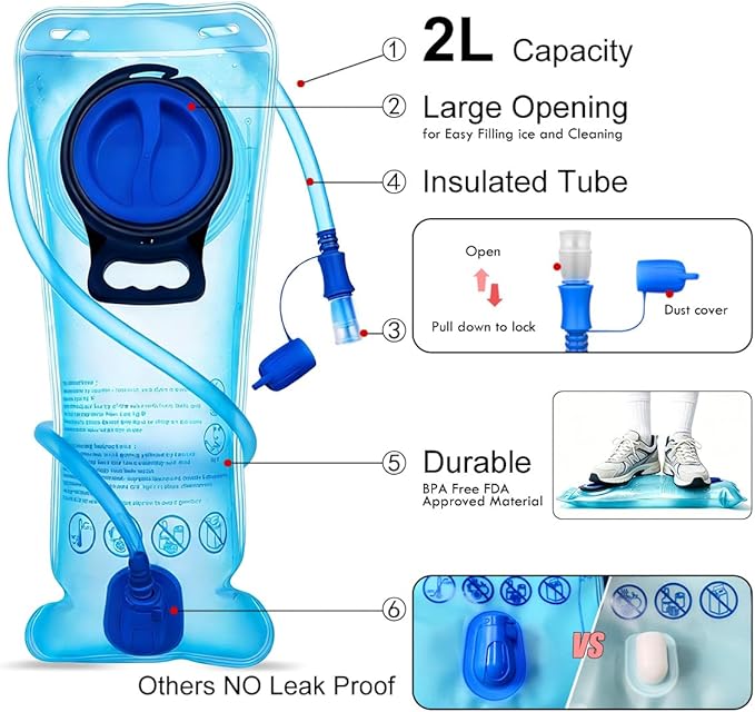 Mothybot Hydration Pack, Insulated Hydration Backpack - Image 6