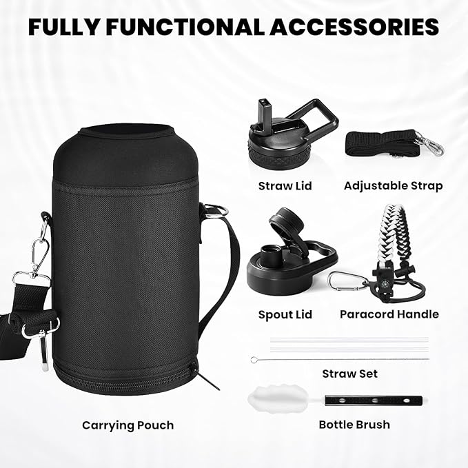 RAYMYLO Insulated Water Bottle 64 oz, Triple Wall Vacuum Stainless Steel - Image 6