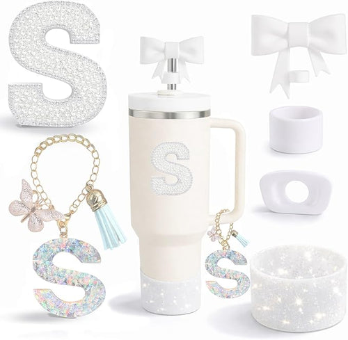6PCS White Stanley Cup Accessories Set Fit by MOTEERLLU