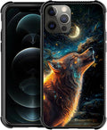 for iPhone 11 Pro Case, Star Cave Hungry Wolf Pattern Graphic Design Girl Boy by FKBRCL4U