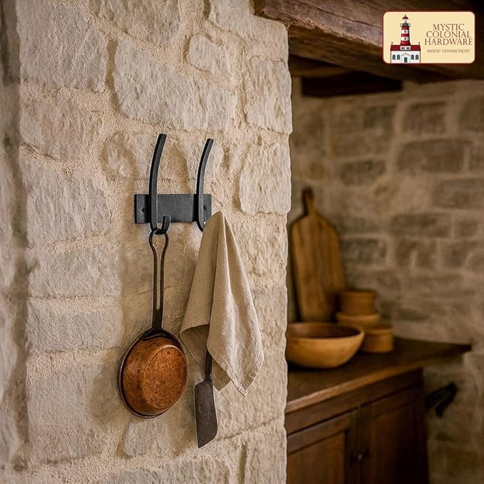 Mystic Colonial Medieval Hand-Forged Iron Double Wall Hook � 1 Pc | Heavy Duty - Image 7