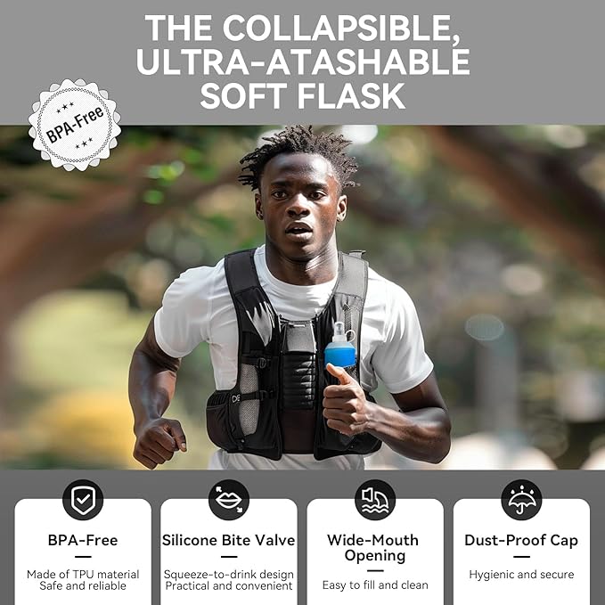 500ml Soft Flask Soft Water Bottle - Image 4