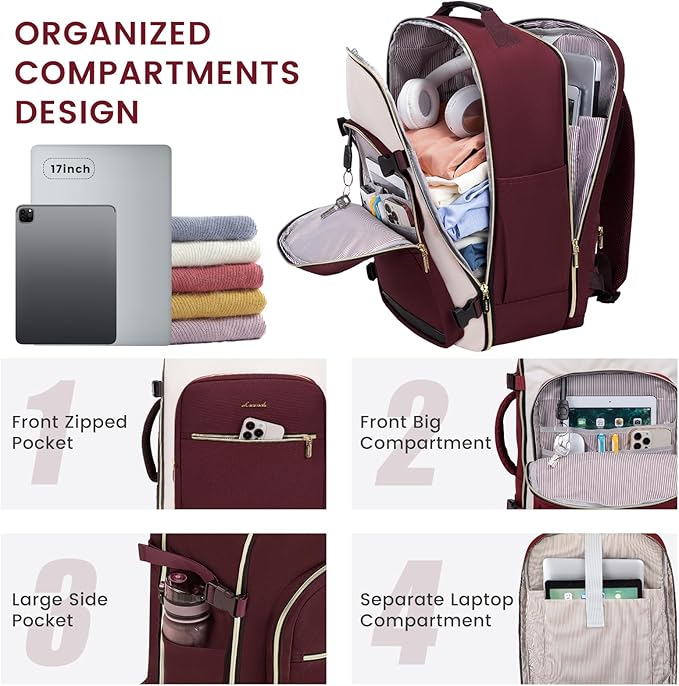 LOVEVOOK 40L Large Travel Backpack - Image 4
