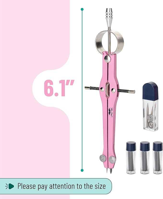Mr. Pen- Professional Compass for Geometry, Extra Leads, Metal Compass - Image 3