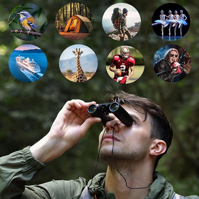 POLDR 12X25 Small Pocket Binoculars Compact Adults, Mini Kids Binoculars Boys - Image 7