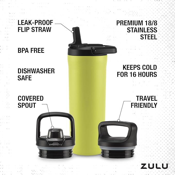 ZULU Base 18oz Kids Stainless Steel Water Bottle - Image 4