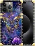 Compatible with iPhone 16 Pro Max Case, Glistening Golden Butterfly Vibrant by Unknown