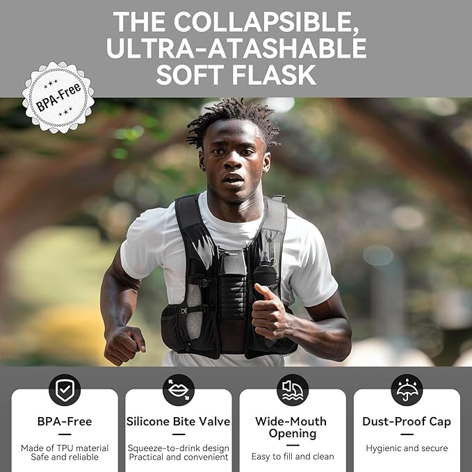250ml Soft Flask Soft Water Bottle - Image 4
