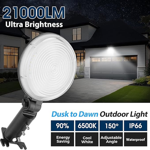 2 Pack LED Barn Light, 150W 21000LM Dusk to Dawn Outdoor Lighting, Yard Lights - Image 2