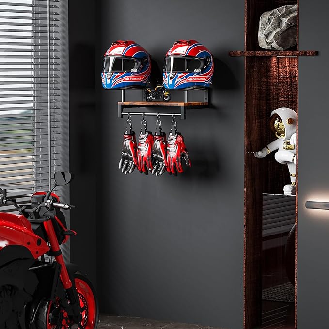 Motorcycle Helmet Holder Wall Mount, Helmet Rack - Image 6