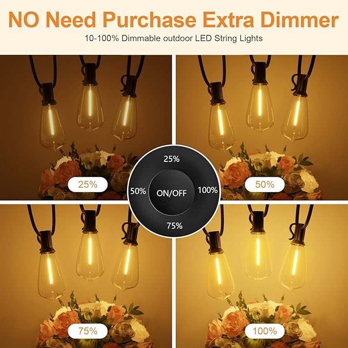 100FT Remote Outdoor String Lights - Image 5