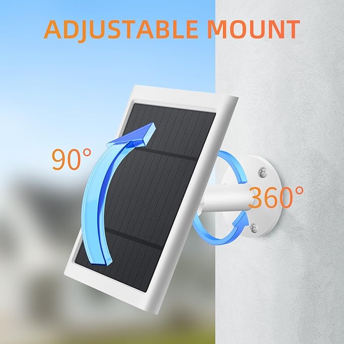 4 Pack IP65 Solar Panel for Rings Camera, 4W Solar Charger Compatible - Image 5