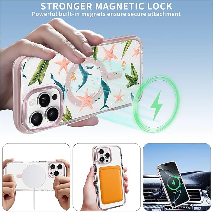 Case for iPhone 16 Pro Max, Sealife Whale Ocean Wildlife Clear Phone Case - Image 3
