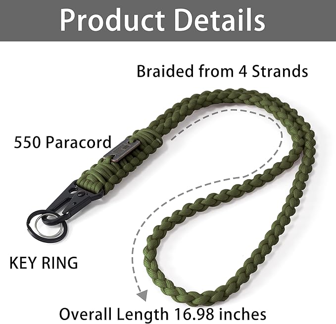 Heavy Duty Braided Paracord Lanyard - Image 2