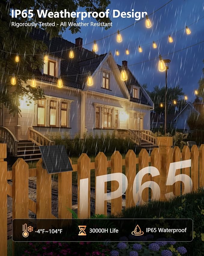 Brightown 175FT Solar String Lights Outdoor Waterproof - Image 3