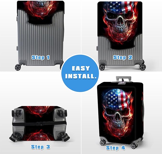 Luggage Cover Protector for 22-24 Inch Suitcases, TSA Approved Elastic Travel - Image 6