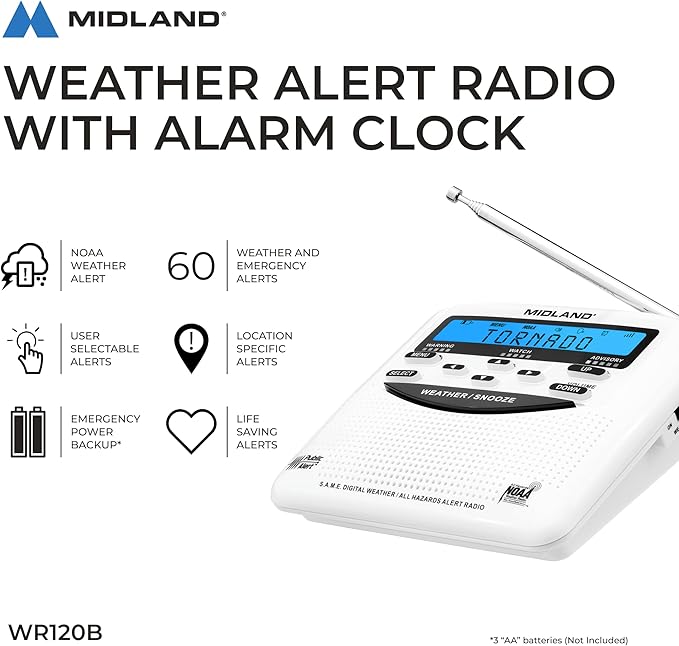 Midland - WR120B - NOAA Emergency Weather Alert Radio - Localized Programming - Image 5