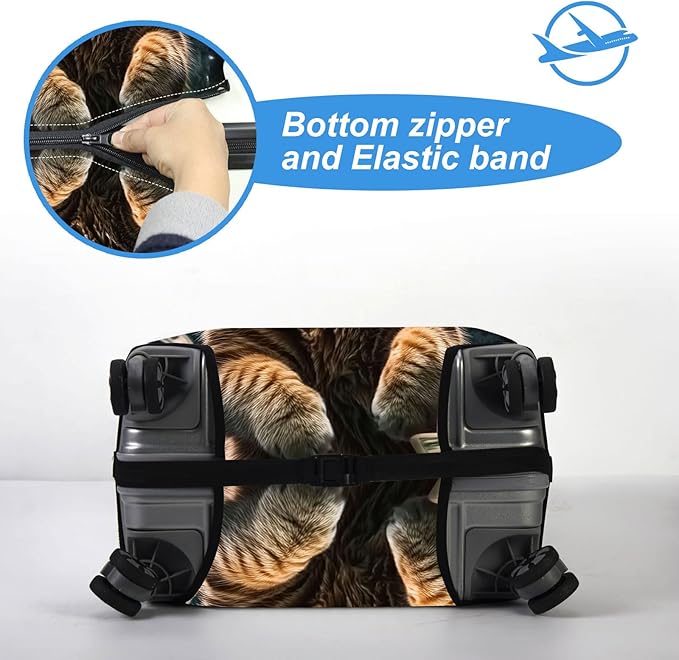 Luggage Cover Protector for 26-28 Inch Suitcases, TSA Approved Elastic Travel - Image 5