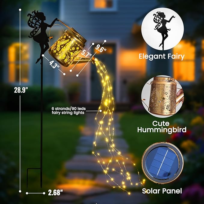 X-PREK Solar Lights Outdoor Waterproof, Fairy Solar Garden Lights Outdoor - Image 5