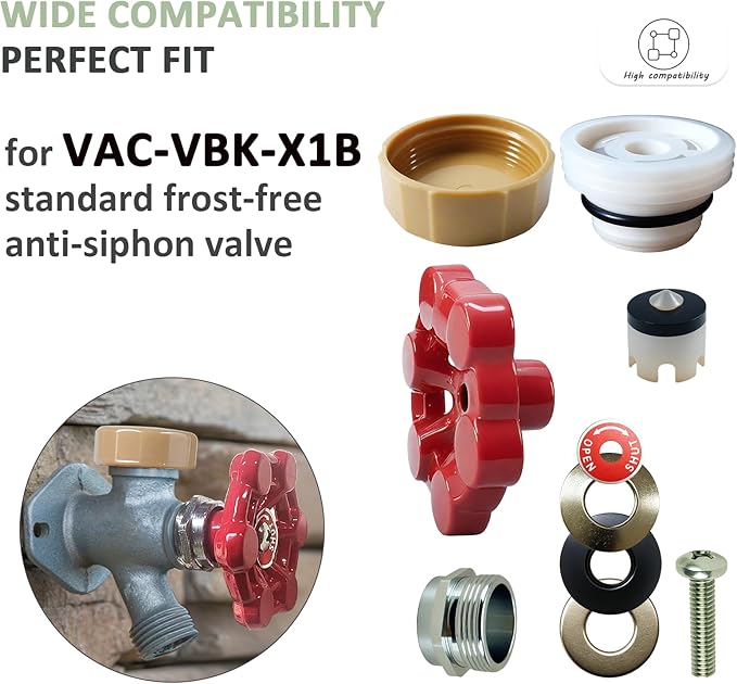 Outdoor Faucet Repair Kit, ASSE 1019-A Vacuum Breaker Outside Faucet Repair Kit - Image 5