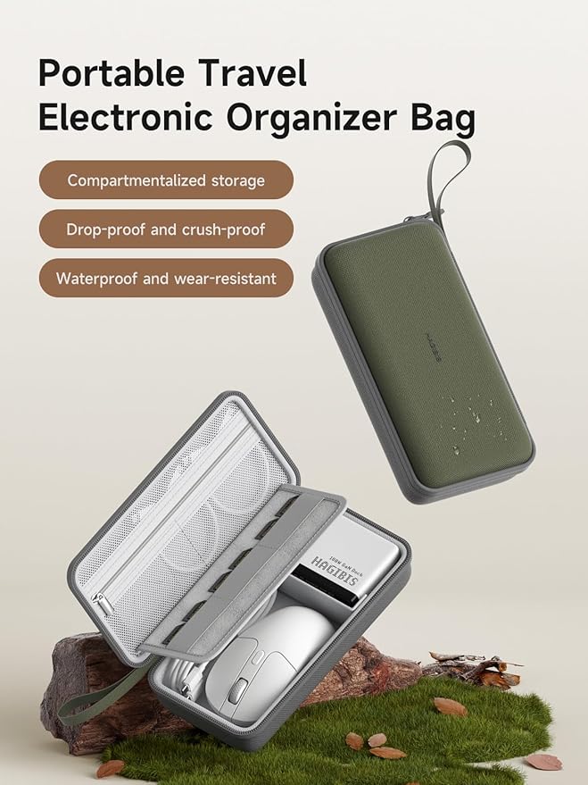 Hagibis Electronics Organizer Travel Case Cable Organizer Bag Pouch Portable - Image 6