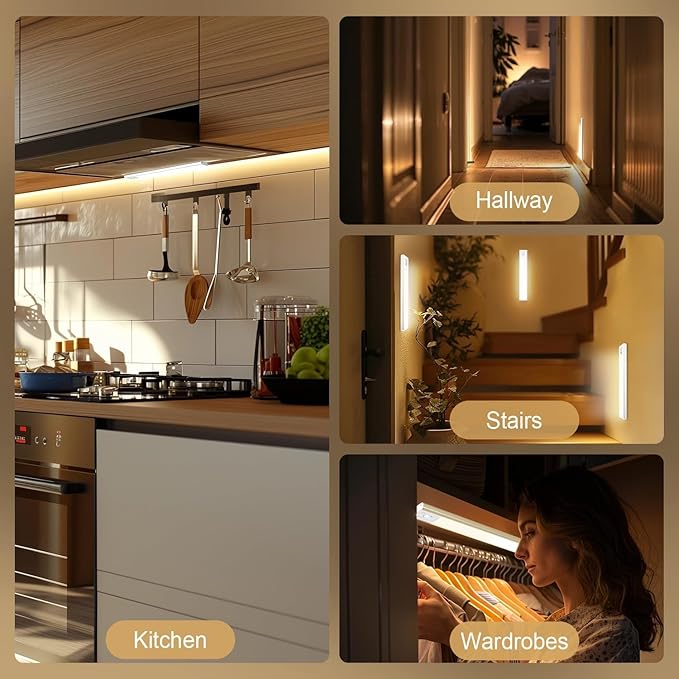 Under Cabinet Lighting, 2 Pack 13 Inch 3 Color Temperatures Motion Sensor Light - Image 7