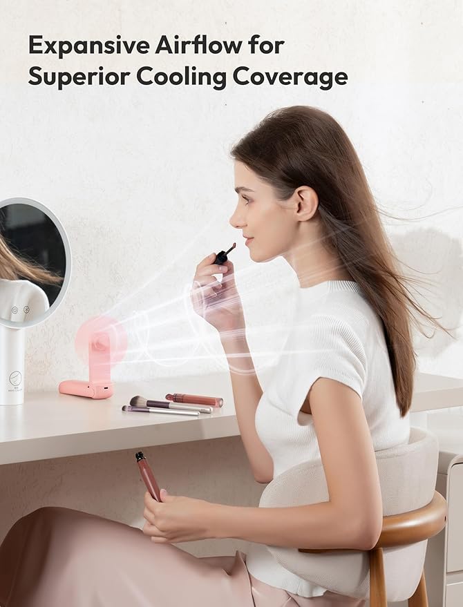 Aecooly Slim Handheld Fan, Mini Thin Portable Fan, Small Rechargeable Pocket - Image 5