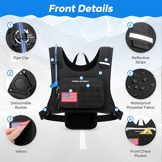 Maelstrom Running Vest, Detachable Hydration Backpack - Image 2