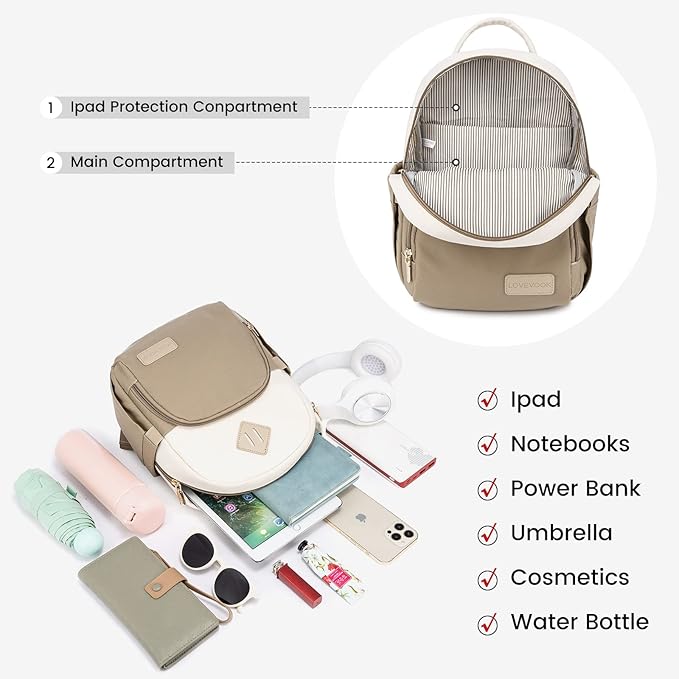 LOVEVOOK Mini Backpack for Women Light Weight Small Waterproof Backpack Purses - Image 4