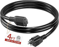 16/3 Short Extension Cord 4 FT, Indoor 3 Prong Power Cable, Suitable by Skrizcable