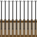 NUERPO 10 Pack String Light Poles, 5Ft Metal Poles by NUERPO