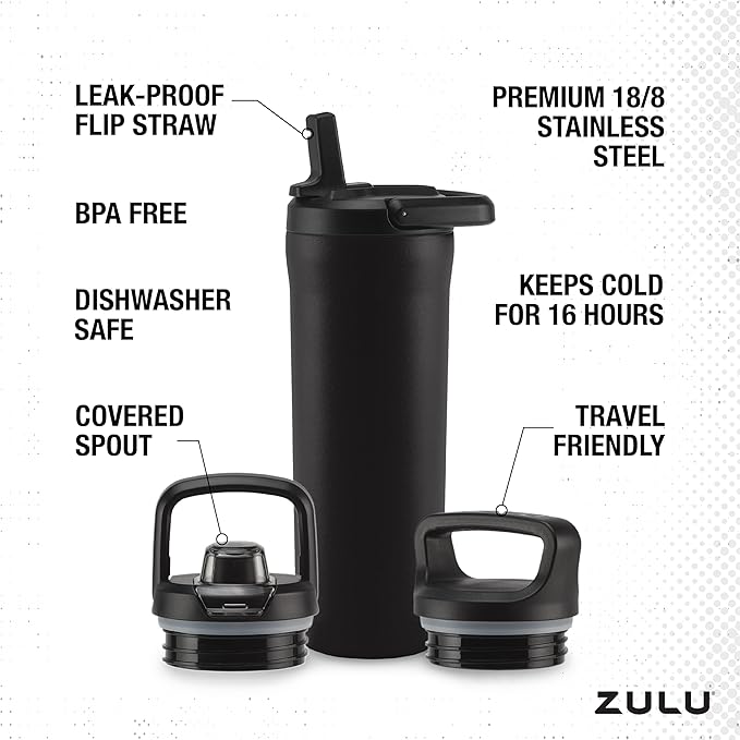 ZULU Base 18oz Kids Stainless Steel Water Bottle - Image 4
