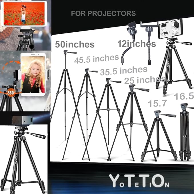 60" Aluminum Phone & Camera Tripod - Image 4