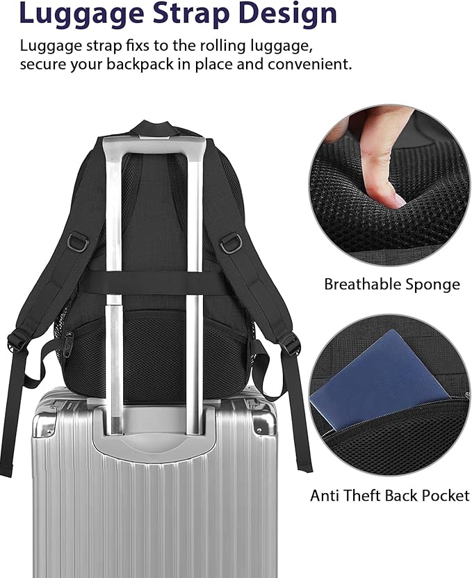 MATEIN 15.6 Inch Backpack for Men Women, 20 L Personal Item Casual Backpack - Image 3