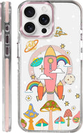 Case for iPhone 15 Pro, Spaceship Mushroom Phone Case Design，for Women Girls by Toulas