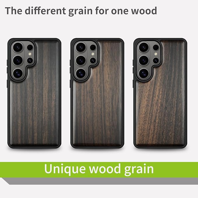Carveit Magnetic Wooden Case for Samsung Galaxy S26 Ultra Case 2026, TPU - Image 7