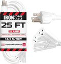 Iron Forge Cable 25ft White Outdoor Extension Cord by IronForgeCable