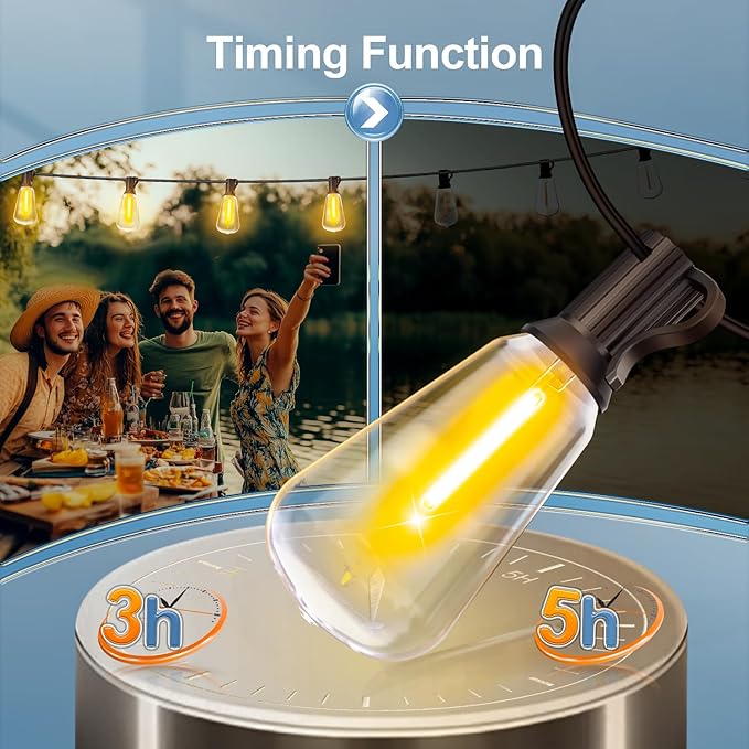 Outdoor Lights String Patio Outside - 100ft 30M LED Waterproof Light - Hanging - Image 3