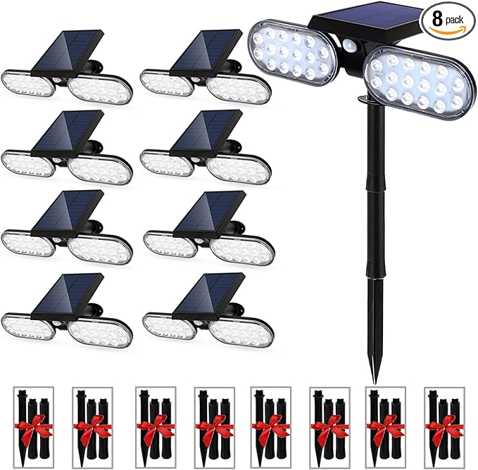 EMANER Motion Lights Solar Powered, Outdoor Flood Lights Stay On or Motion by EMANER%C2%AE