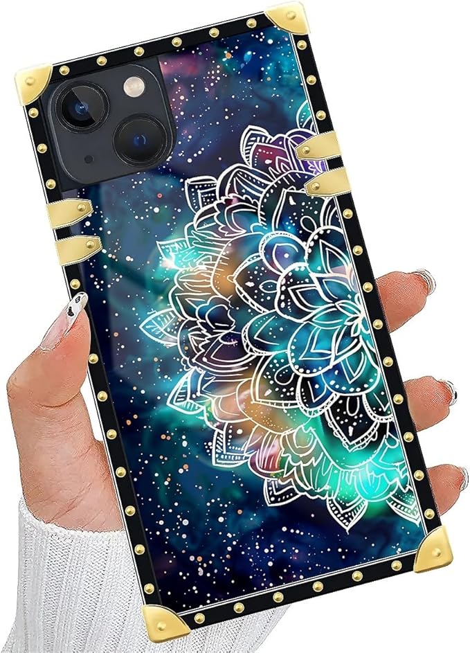 Compatible with iPhone 15 Case, Starry Sky Colourful Mandala Luxury Golden - Image 5