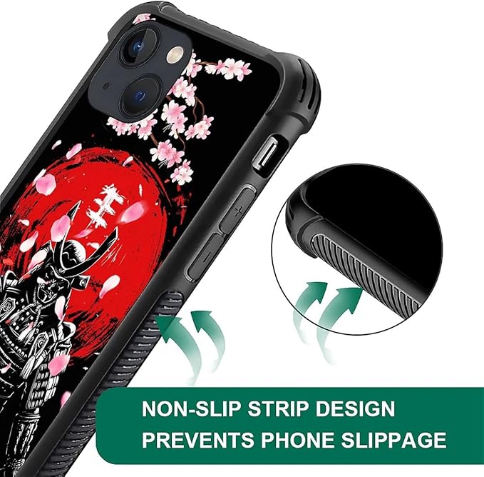 for iPhone 14 Plus Case, Sakura Japanese Samurai Pattern Graphic Design Girl - Image 7